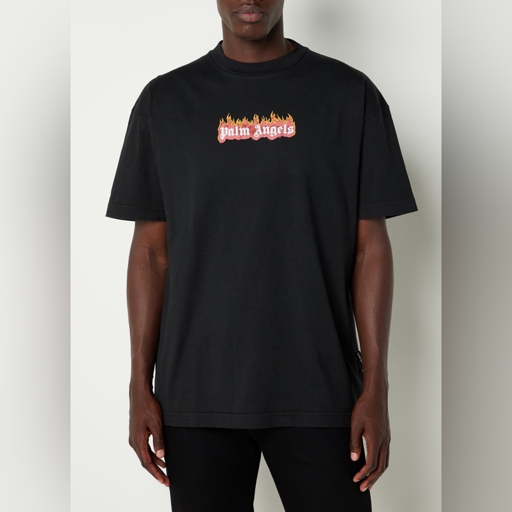 Palm Angels Black Flames T-shirt